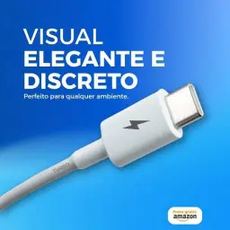 Cabo USB-C 2 metros Tipo C Turbo Ultra Rapido Reforçado Android e Iphone — imagem 3