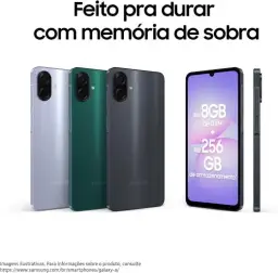 Celular Samsung Galaxy A07 256GB, 8GB, Câm. 50MP, Tela 6.7"- Preto — imagem 2