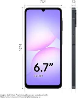 Celular Samsung Galaxy A07 256GB, 8GB, Câm. 50MP, Tela 6.7"- Preto — imagem 9