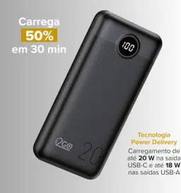 I2GO, Carregador Portátil (Power Bank) Ultra Rápido 20000mAh — imagem 3