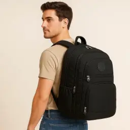 Mochila Feminina Masculina Tactel Notebook Escolar Resistente Grande Costas — imagem 9
