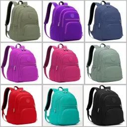 Mochila Feminina Masculina Tactel Notebook Escolar Resistente Grande Costas — imagem 7
