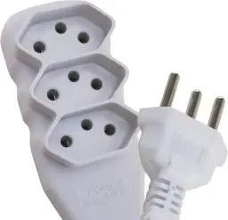 Force Line - Extensão Slim 3 Tomadas Tripolar Bivolt 1 Metro — imagem 3