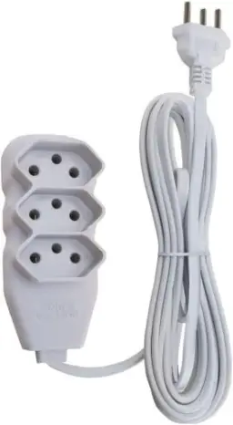 Force Line - Extensão Slim 3 Tomadas Tripolar Bivolt 1 Metro — imagem 1