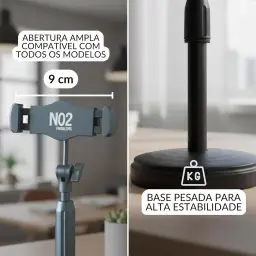 Suporte de Mesa Para Celular 360 graus Ajustável Articulado NO2PROBLEMS — imagem 3