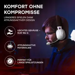 Havit Fone de Ouvido Headset Gamer Fuxi-H3 White Black, Com Fio e Sem Fio — imagem 5