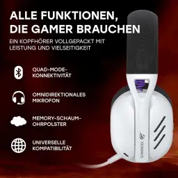 Havit Fone de Ouvido Headset Gamer Fuxi-H3 White Black, Com Fio e Sem Fio — imagem 7