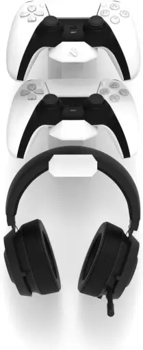 Suporte 2 Controles Playstation5 Ps5 Headphone De Parede Vn