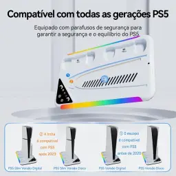 Suporte Cooler de Resfriamento RGB Carregador Controle Compatível com Console — imagem 7