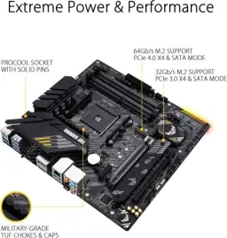 Placa Mãe Asus TUF GAMING B550M-PLUS AMD AM4 DDR4 mATX — imagem 4