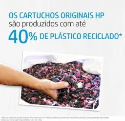 Cartucho de Tinta HP 664 Preto Original (F6V29AB) Para Impressora Deskjet 2136 — imagem 2