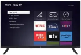 Smart TV Multi Roku 32" HD 3 HDMI 2 USB Compatível com Alexa e Google Home - — imagem 2