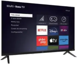 Smart TV Multi Roku 32" HD 3 HDMI 2 USB Compatível com Alexa e Google Home - — imagem 3