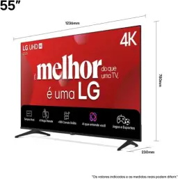 Smart TV 4K 55" LG UHD 55UA85 Processador α7 AI Ger8 4K Super Upscaling Google — imagem 12