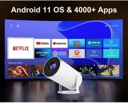 Mini Projetor Portatil 5g Wifi 6 Bluetooth 5.0 AOPVUI Android 11 HY300 Projetor — imagem 7