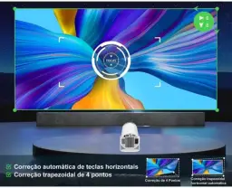 Mini Projetor Portatil 5g Wifi 6 Bluetooth 5.0 AOPVUI Android 11 HY300 Projetor — imagem 5