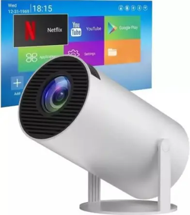 Mini Projetor Portatil 5g Wifi 6 Bluetooth 5.0 AOPVUI Android 11 HY300 Projetor