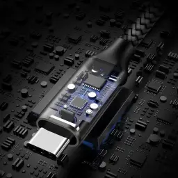 Cabo USB-C 2 metros Tipo C Turbo 60W Ultra Rapido Nylon Trançado e Reforçado — imagem 7