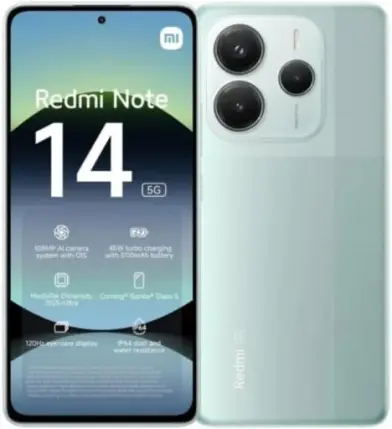 Smartphone Xiaomi Redmi Note 14 5G NFC Coral Green (Verde) 8GB RAM 256GB ROM