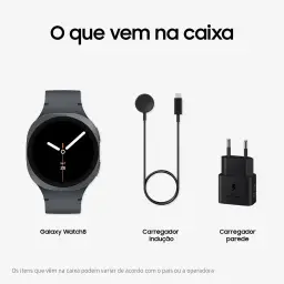 Samsung Galaxy Watch8 Smartwatch 40mm BT, Galaxy AI - Grafite — imagem 3