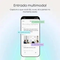 Gravador de voz com IA, gravador de áudio Plaud Note c/capa — imagem 3
