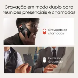 Gravador de voz com IA, gravador de áudio Plaud Note c/capa — imagem 2