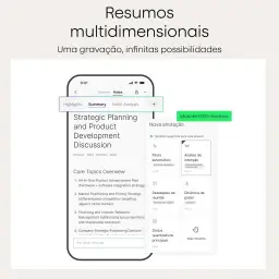 Gravador de voz com IA, gravador de áudio Plaud Note c/capa — imagem 4
