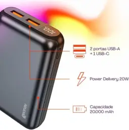 Geonav Power Bank, Carregador Portátil Universal 20.000mAh — imagem 2