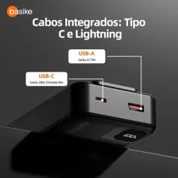 Basike Power Bank, Carregador Portátil Universal 20000mAh — imagem 3