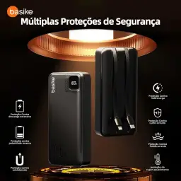 Basike Power Bank, Carregador Portátil Universal 20000mAh — imagem 4