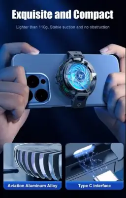 Cooler Gamer para Celular - Modelo SL-17 - RGB Magnético Resfriamento com — imagem 5