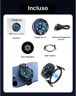 Cooler Gamer Celular Modelo SL-17 RGB