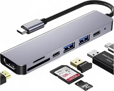 Hub USB-C Adaptador Multiportas HDMI 4K