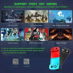 Gamepad para Celular - Controle Sem Fio Bluetooth - Compatível com Android e — imagem 8