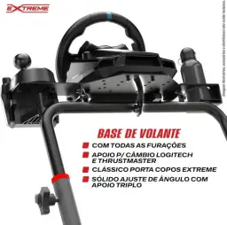 SGT Suporte Para Volante Extreme Simracing Cockpit Simulador (Cinza) — imagem 7