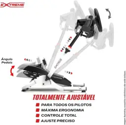 SGT Suporte Para Volante Extreme Simracing Cockpit Simulador (Branco) — imagem 4