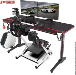 SGT Suporte Para Volante Extreme Simracing Cockpit Simulador (Branco) — imagem 10