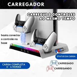 Suporte Cooler de Resfriamento RGB Carregador Controle Compatível com Console — imagem 6
