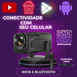 Projetor Portatil Mini 5g Wifi 6 Bluetooth 5.0 Android 11 HY320 Projetor 4K — imagem 9