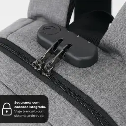 Mochila Executiva Unissex para Notebook até 15.6" - com Entrada USB e Passa-fio — imagem 3