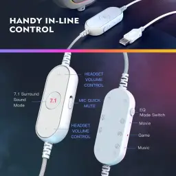 FIFINE USB Gaming Fone, fones de ouvido PC com fio com microfone para — imagem 3