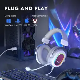FIFINE USB Gaming Fone, fones de ouvido PC com fio com microfone para — imagem 6