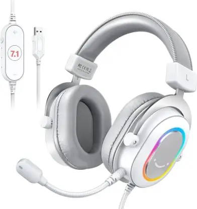FIFINE USB Gaming Fone, fones de ouvido PC com fio com microfone para