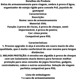 Mala Bolsa Maleta Rigida Para Transporte Ps5 C/ Alça Ombro — imagem 9