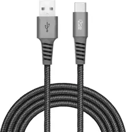 Cabo USB-C I2GO PRO 2m 2,4A Nylon Trançado Chumbo — imagem 1