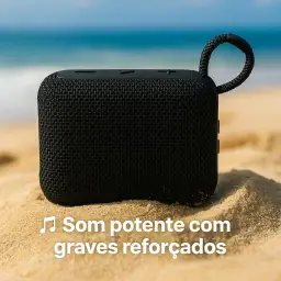 Caixa de Som Portátil GO 5W Bluetooth USB Cartão de Memória Cabo P2 Impermeável — imagem 8