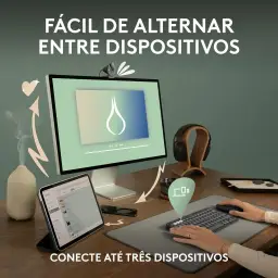 Teclado sem fio Logitech Pebble Keys 2 K380s com Conexão Bluetooth Easy-Switch — imagem 3