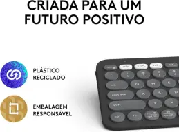 Teclado sem fio Logitech Pebble Keys 2 K380s com Conexão Bluetooth Easy-Switch — imagem 11
