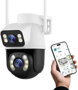 Câmera De Segurança Sem Fio Wi-fi Externa Interna HD 3MP Lente Dupla Giratória — imagem 1
