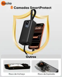 Basike Power Bank 30000mAh, Carregador Portátil com Carregamento Rápido — imagem 7